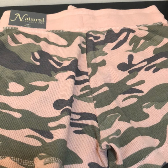 Pink Camo drawstring sleep shorts - Picture 5 of 6